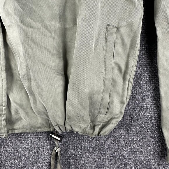 Rails Blouse Womens Medium Button Up Shirt Sage Green Cotton Toggle Hem Pockets - Picture 3 of 7